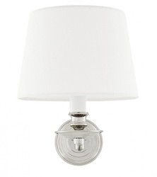 Casa Padrino luxury Wall Lamp White Shade White Nickel Metal - Wall light lamp Casa Padrino luxury Wall Lamp White Shade White Nickel Metal - Wall light lamp