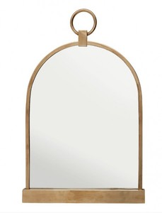 Casa Padrino Miroir de table de luxe miroir de maquillage en laiton antique 57 x 36 cm Casa Padrino Miroir de table de luxe miroir de maquillage en laiton antique 57 x 36 cm