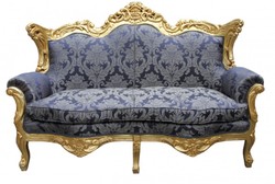 Casa Padrino Set Soggiorno Barocco Blu Reale Motivo / Oro - Divano 3 posti, Divano 2 posti, 1 Poltrona - Mobili di Lusso Casa Padrino Set Soggiorno Barocco Blu Reale Motivo / Oro - Divano 3 posti, Divano 2 posti, 1 Poltrona - Mobili di Lusso
