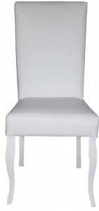 Mobili in stile barocco - Casa Padrino Cena Chair Bianco / similpelle bianca Mobili in stile barocco - Casa Padrino Cena Chair Bianco / similpelle bianca