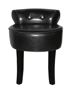Casa Padrino Designer Hocker Boston Schwarz / Schwarz mit Bling Bling Steinen - Barock Schminktisch Stuhl Casa Padrino Designer Hocker Boston Schwarz / Schwarz mit Bling Bling Steinen - Barock Schminktisch Stuhl