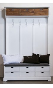 Casa Padrino Wardrobe Cabinet White - Hallway Furniture 140 x 50 x 220 cm Casa Padrino Wardrobe Cabinet White - Hallway Furniture 140 x 50 x 220 cm