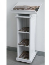 Casa Padrino Atril de lujo / Podio blanco - Altura 112 cm - Elegante mobiliario para hoteles, ferias y eventos