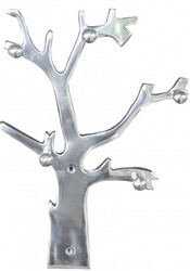 Casa Padrino Designer Portachiavi e Porta Collane da Parete in Alluminio Argento, Altezza 41 cm, Larghezza 29 cm Casa Padrino Designer Portachiavi e Porta Collane da Parete in Alluminio Argento, Altezza 41 cm, Larghezza 29 cm