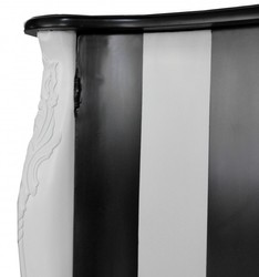 Casa Padrino Cómoda Barroca Estilo Antiguo, Rayas Blanco y Negro, Madera Maciza, 120 x 60 x 87 cm Casa Padrino Cómoda Barroca Estilo Antiguo, Rayas Blanco y Negro, Madera Maciza, 120 x 60 x 87 cm
