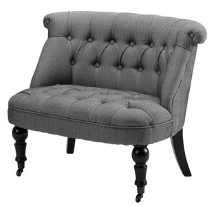 Casa Padrino Luxury Baroque Salon Armchair Paris, Herringbone Pattern Black/White, Width 87.5 cm, Depth 66 cm, Height 72 cm