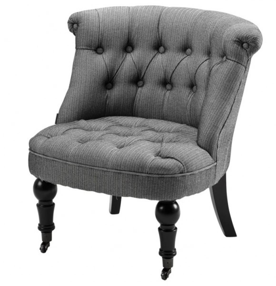 Luxus Barock Salon Stuhl Paris mit Fischgratmuster schwarz/weiss aus der Luxus Kollektion von Casa Padrino - Hotel Cafe Restaurant Möbel Einrichtung Luxus Barock Salon Stuhl Paris mit Fischgratmuster schwarz/weiss aus der Luxus Kollektion von Casa Padrino - Hotel Cafe Restaurant Möbel Einrichtung