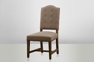 Chaise chêne rustique de la maison Casa Padrino - Référence / Beige - Bois chêne massif - Schloss Burg propriété Manor House Furniture Chaise chêne rustique de la maison Casa Padrino - Référence / Beige - Bois chêne massif - Schloss Burg propriété Manor House Furniture