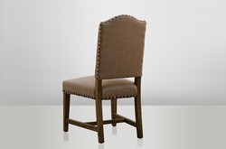 Chaise chêne rustique de la maison Casa Padrino - Référence / Beige - Bois chêne massif - Schloss Burg propriété Manor House Furniture