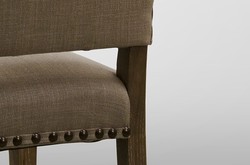 Chaise chêne rustique de la maison Casa Padrino - Référence / Beige - Bois chêne massif - Schloss Burg propriété Manor House Furniture