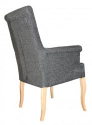 Casa Padrino sala da pranzo di lusso sedia grigio con braccioli - Mobili in stile barocco Casa Padrino sala da pranzo di lusso sedia grigio con braccioli - Mobili in stile barocco