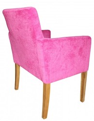 Casa Padrino sedia di lusso di colore rosa / legno colorato con braccioli