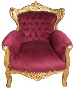 Casa Padrino sillón infantil barroco burdeos / oro - Muebles barrocos Casa Padrino sillón infantil barroco burdeos / oro - Muebles barrocos
