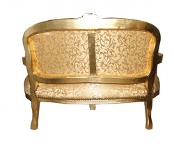 Casa Padrino Banco barroco para niños estilo antiguo, Motivo Oro / Oro, 90 x 38 x 67 cm Casa Padrino Banco barroco para niños estilo antiguo, Motivo Oro / Oro, 90 x 38 x 67 cm