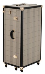 Casa Padrino Zapatero de lujo diseño maleta vintage - Cómoda Art Déco - Madera & Latón - 55,5 x 43 x H. 109 cm