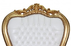 Casa Padrino Majestic Arm Chair White Gold Baroque Barock Sessel Weiß Gold Casa Padrino Majestic Arm Chair White Gold Baroque Barock Sessel Weiß Gold