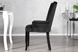 Casa Padrino di lusso sedia con braccioli e strass, nero Mod2 - Mobili in stile barocco Casa Padrino di lusso sedia con braccioli e strass, nero Mod2 - Mobili in stile barocco