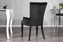 Casa Padrino di lusso sedia con braccioli e strass, nero Mod2 - Mobili in stile barocco Casa Padrino di lusso sedia con braccioli e strass, nero Mod2 - Mobili in stile barocco