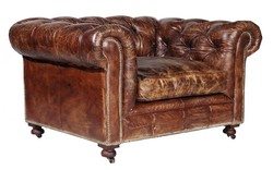 Casa Padrino Chesterfield Poltrona di Lusso in Vera Pelle Vintage Kensington Cigar Marrone 123 x 96 x 78 cm Casa Padrino Chesterfield Poltrona di Lusso in Vera Pelle Vintage Kensington Cigar Marrone 123 x 96 x 78 cm