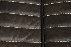 Casa Padrino Canapé de Luxe en Cuir Véritable VLAB New Fudge, 3 places, 259 x 109 x 70 cm