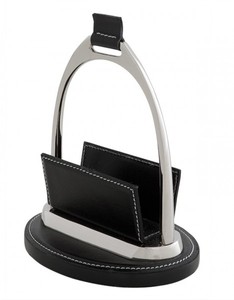 Casa Padrino Luxus Schreibtisch Set Briefständer und Kugelschreiber Ständer aus Echtleder in Schwarz, 17 x 12 x 20 cm