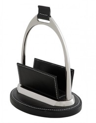 Casa Padrino Set Scrivania di Lusso Porta Lettere e Porta Penne in Vera Pelle Nero 17 x 12 x 20 cm