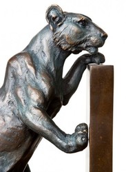 Casa Padrino Luxury Bookend Set Lions Bronze / Brass - 18 x 12 x H. 22 cm Casa Padrino Luxury Bookend Set Lions Bronze / Brass - 18 x 12 x H. 22 cm