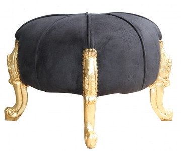 Casa Padrino Hocker Sitzhocker Schwarz Gold Barock Baroque Stool Ottoman Balck Gold Furniture Interior Möbel Einrichtung Casa Padrino Hocker Sitzhocker Schwarz Gold Barock Baroque Stool Ottoman Balck Gold Furniture Interior Möbel Einrichtung