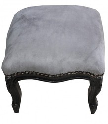 Casa Padrino baroque ottoman grey / black - antique furniture - stools