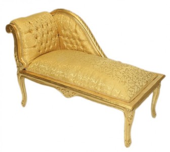 Casa Padrino Barroco Chaise Longue para Niños Mod2 Patrón Oro / Oro - 109 x 49 x 72 cm Casa Padrino Barroco Chaise Longue para Niños Mod2 Patrón Oro / Oro - 109 x 49 x 72 cm