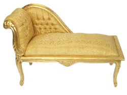 Casa Padrino Barock Kinder Chaiselongue Mod2 Gold Muster / Gold - 109 x 49 x 72 cm Casa Padrino Barock Kinder Chaiselongue Mod2 Gold Muster / Gold - 109 x 49 x 72 cm