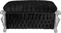 Casa Padrino Barock Truhe Bank Truhenbank Schwarz Silber Glitzersteine Baroque Trunk Casa Padrino Barock Truhe Bank Truhenbank Schwarz Silber Glitzersteine Baroque Trunk