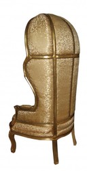 Casa Padrino Sillón Trono Barroco Victory Patrón Oro / Oro - Silla Balloon de Madera Maciza 177 cm Altura Casa Padrino Sillón Trono Barroco Victory Patrón Oro / Oro - Silla Balloon de Madera Maciza 177 cm Altura