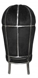 Casa Padrino Baroque Throne Armchair Victory Black / Silver - Solid Wood Velvet - 177 x 83 x 66 cm Casa Padrino Baroque Throne Armchair Victory Black / Silver - Solid Wood Velvet - 177 x 83 x 66 cm