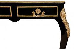 Casa Padrino Bureau Baroque de Luxe en Noir Or et Bordeaux, 140 x 80 x 82 cm, Secrétaire de Style Antique Casa Padrino Bureau Baroque de Luxe en Noir Or et Bordeaux, 140 x 80 x 82 cm, Secrétaire de Style Antique