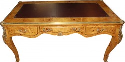 Casa Padrino Escritorio Barroco de Lujo en Arce Ojo de Pájaro Estilo Antiguo, 160 x 80 x 82 cm Casa Padrino Escritorio Barroco de Lujo en Arce Ojo de Pájaro Estilo Antiguo, 160 x 80 x 82 cm