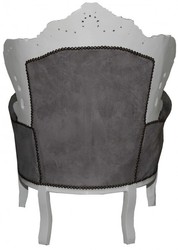 Casa Padrino Barock Sessel Grau Weiß Baroque Arm Chair Grey White Furniture Möbel Casa Padrino Barock Sessel Grau Weiß Baroque Arm Chair Grey White Furniture Möbel