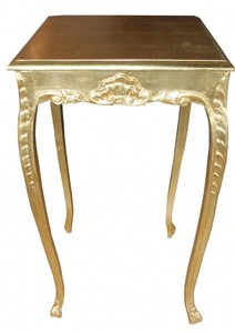 Casa Padrino Barock Bar Tisch Gold 112 cm - Luxus Stehtisch aus Massivholz Casa Padrino Barock Bar Tisch Gold 112 cm - Luxus Stehtisch aus Massivholz