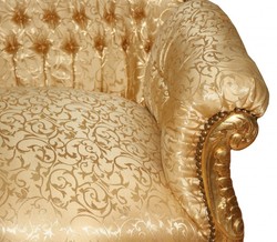 Casa Padrino Divano Barocco 3 posti Master Motivo Oro / Oro - Mobili Antichi - Larghezza 210 cm
