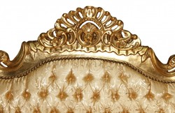 Casa Padrino Divano Barocco 3 posti Master Motivo Oro / Oro - Mobili Antichi - Larghezza 210 cm