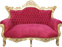 Casa Padrino Baroque Living Room Set Master Bordeaux Red / Gold - 3-Seater, 2-Seater & Armchair - Luxury Furniture Casa Padrino Baroque Living Room Set Master Bordeaux Red / Gold - 3-Seater, 2-Seater & Armchair - Luxury Furniture