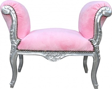 Casa Padrino Barock Schemel Hellrosa Rosa Babyrosa Silber Baroque Antique Ottoman Stool Light Rose Babyrose Silver Furniture Antik Stil Möbel Interior Casa Padrino Barock Schemel Hellrosa Rosa Babyrosa Silber Baroque Antique Ottoman Stool Light Rose Babyrose Silver Furniture Antik Stil Möbel Interior