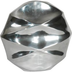 Casa Padrino Designer Vase made of polished aluminum silver 33 x 33 x 11 cm - Shine Decorative Vessel - Flower Vase Casa Padrino Designer Vase made of polished aluminum silver 33 x 33 x 11 cm - Shine Decorative Vessel - Flower Vase