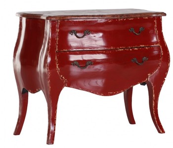 Casa Padrino Cómoda Barroca Roja y Madera 91 x 45 x 76 cm Casa Padrino Cómoda Barroca Roja y Madera 91 x 45 x 76 cm
