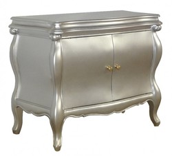 Casa Padrino Baroque Commode Vienna Antique Style Silver Solid Mahogany Wood 95 x 53 x 86 cm Casa Padrino Baroque Commode Vienna Antique Style Silver Solid Mahogany Wood 95 x 53 x 86 cm
