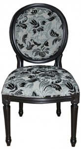 Casa Padrino Silla de comedor barroca Mod2 diseño floral / Negro antiguo - Muebles Casa Padrino Silla de comedor barroca Mod2 diseño floral / Negro antiguo - Muebles