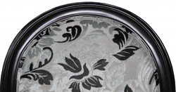 Casa Padrino Baroque Dinner Chair Mod2 Flower Pattern / Black Antique - Furniture Casa Padrino Baroque Dinner Chair Mod2 Flower Pattern / Black Antique - Furniture