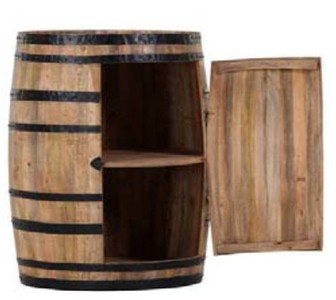 Casa Padrino Mueble Bar Vinoteca Mesa de Bar en Madera Maciza de Mango - Barril de Madera Mueble Tonel - Altura 90 cm, Diámetro 70 cm Casa Padrino Mueble Bar Vinoteca Mesa de Bar en Madera Maciza de Mango - Barril de Madera Mueble Tonel - Altura 90 cm, Diámetro 70 cm