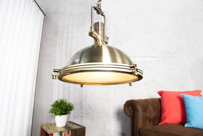 Casa Padrino Industrial Pendant Light Bronze 45 cm - Solid Vintage Style Ceiling Lamp Casa Padrino Industrial Pendant Light Bronze 45 cm - Solid Vintage Style Ceiling Lamp