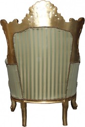Casa Padrino Fauteuil Baroque Al Capone Style Antique Vert de Jade / Beige / Or 85 x 65 x H. 127 cm Casa Padrino Fauteuil Baroque Al Capone Style Antique Vert de Jade / Beige / Or 85 x 65 x H. 127 cm